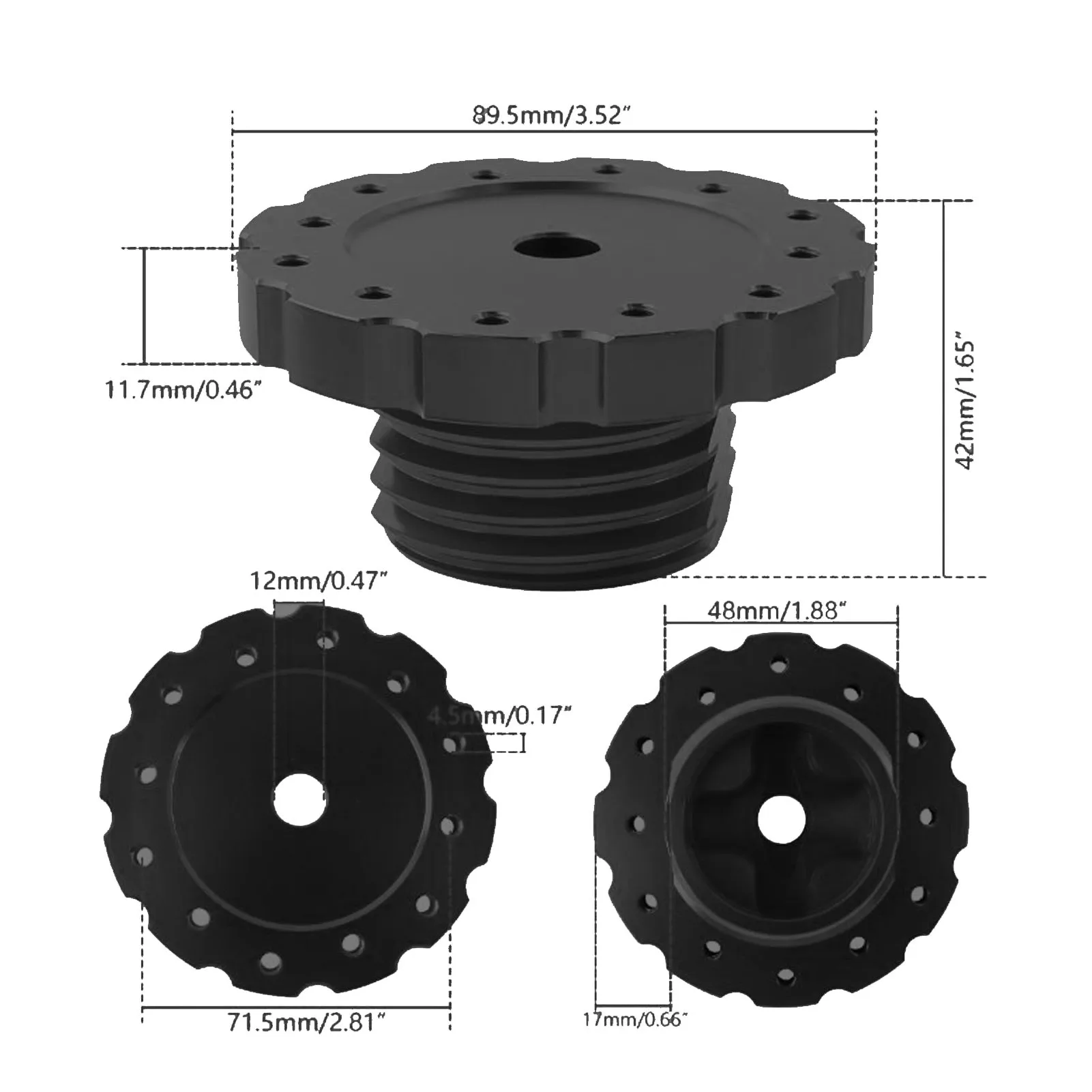 Racing Steering Wheel Adapter Aluminium Alloy Professional Steering Wheel Adapter for Thrustmaster T300 T500 TS PC TS XW