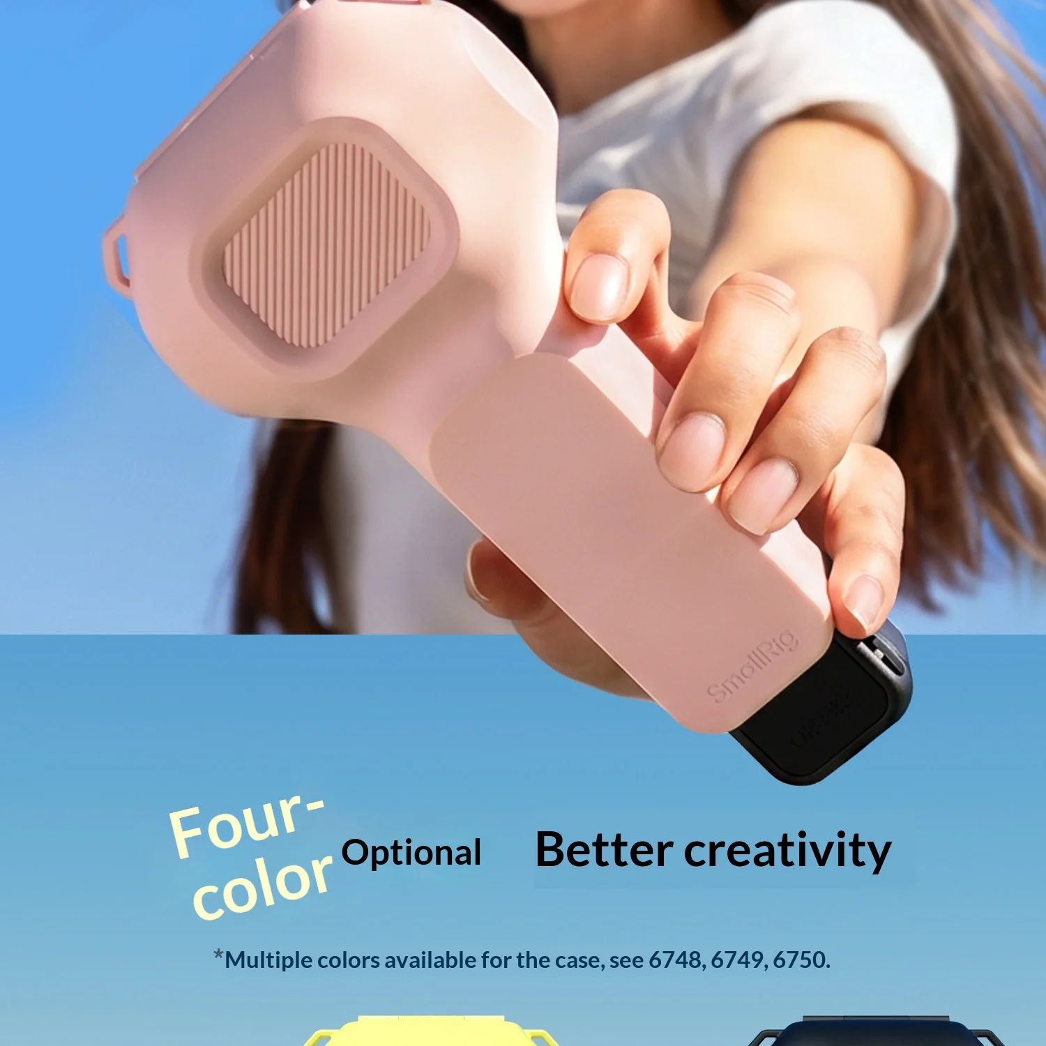 SmallRig für DJI Pocket 4P Schutzhülle Kratzfest Stoßfest Gehäuse Bildschirm- und Objektivschutz Halbumhüllende Schutzhülle – Detail 2