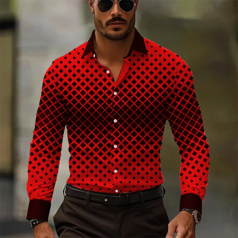 

Fashionable and cool sunglasses, casual outdoor shirt elements, novel plaid, soft, comfortable and high quality new men's shirt