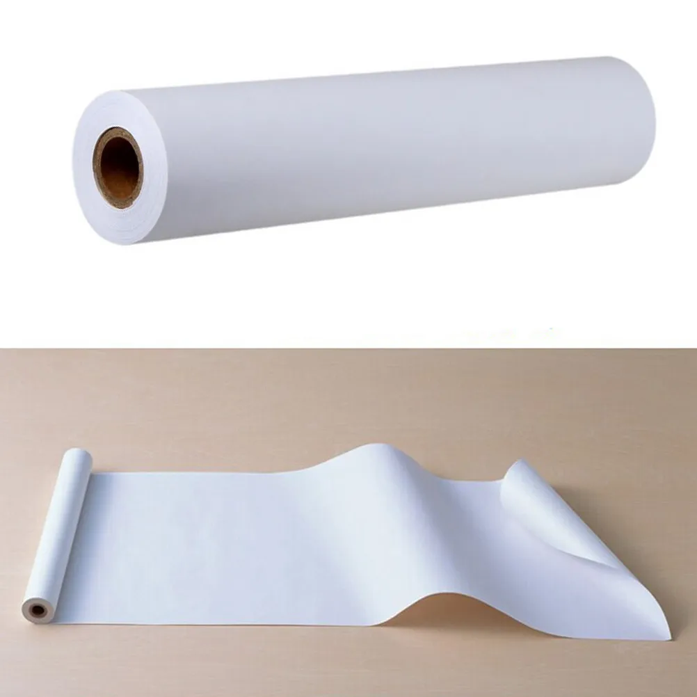 44Cm X 25M Blank Drawing Paper Roll Smooth Heavyweight Sketch Paper for Artists Students Outdoor Use Compatible with Pencils Ink