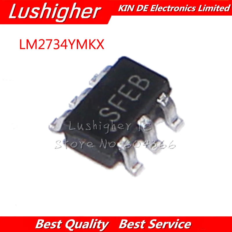 10pcs LM2734 LM2734YMKX LM2734YMK SFEB SOT23-6