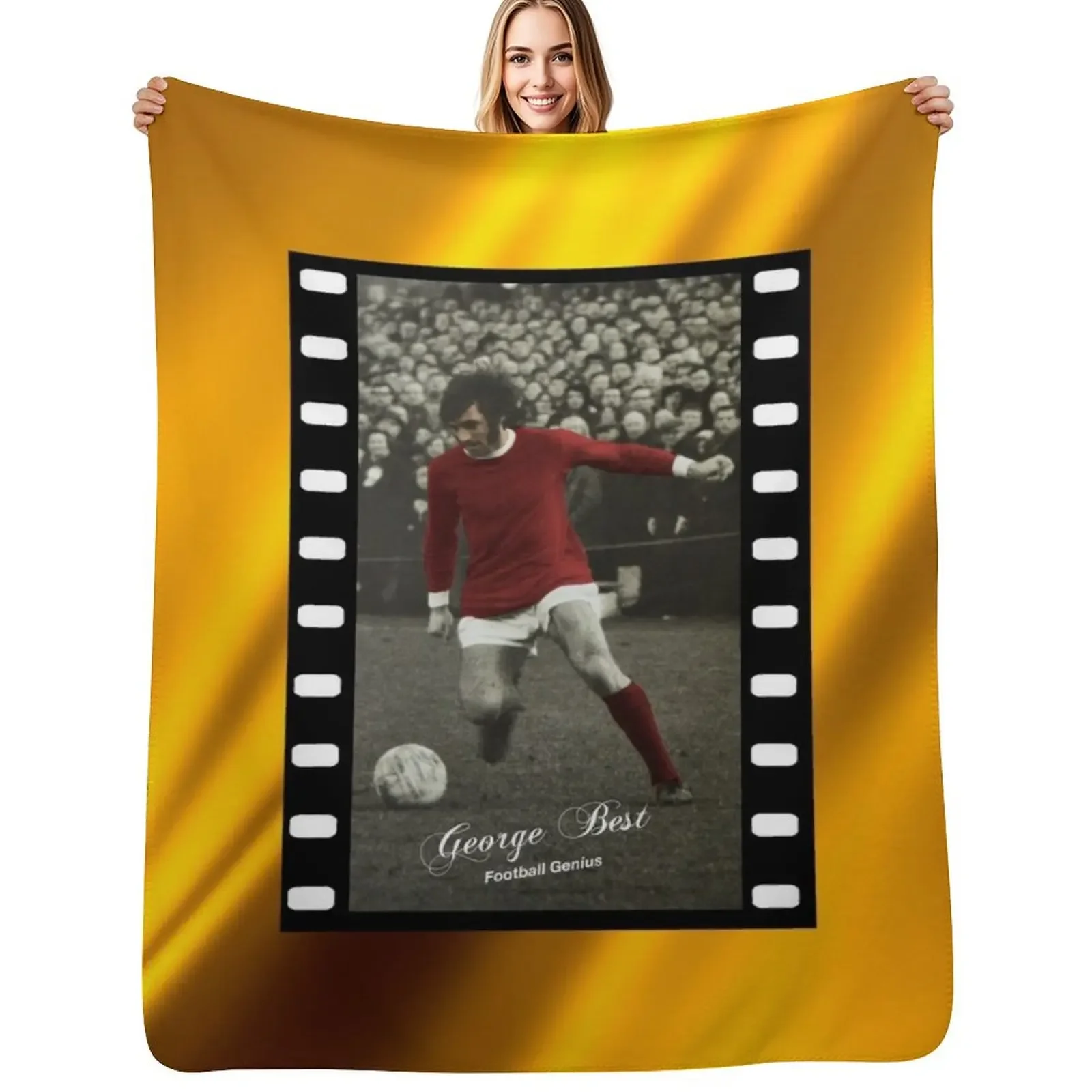 

George Best - Football Genius Throw Blanket Comforter Beautifuls Plaid Luxury Throw Blanket