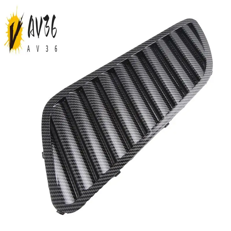 

AV36-Car Front Grill Hood Cover, Carbon Fiber Bonnet Grill Air Outlet Vent Cover Trim For-BMW E90 E91 E92 F30 E46 DTM Style