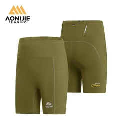 AONIJIE FW6255 Women Trail Running Half Tight Sports Five Shorts Quick Drying Marathon Triathlon Leggings Gym Training Pants