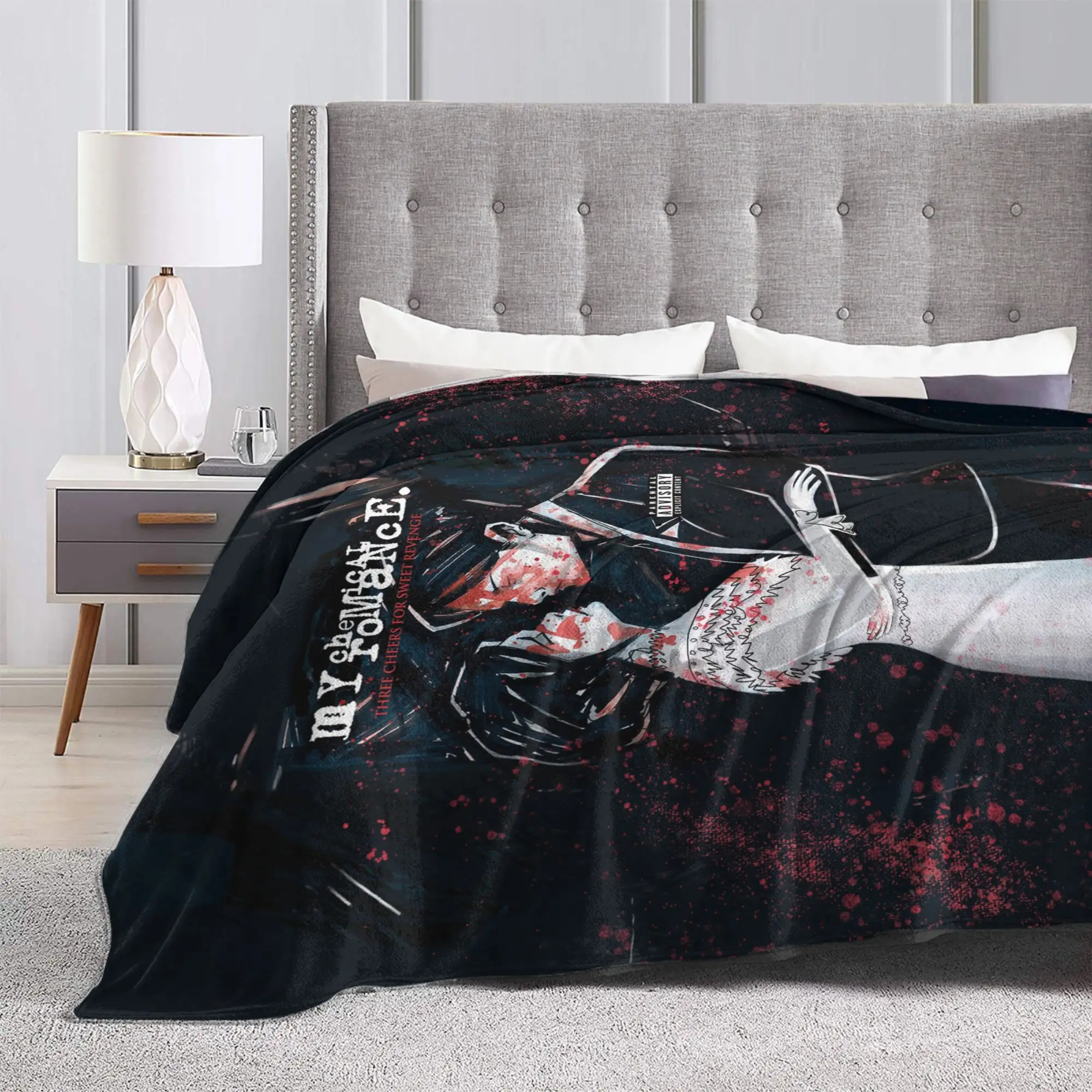 بلدي الكيميائية الرومانسية بطانية الفانيلا الربيع/الخريف المحمولة فائقة النعومة رمي بطانية ل أريكة الأريكة المفارش #4