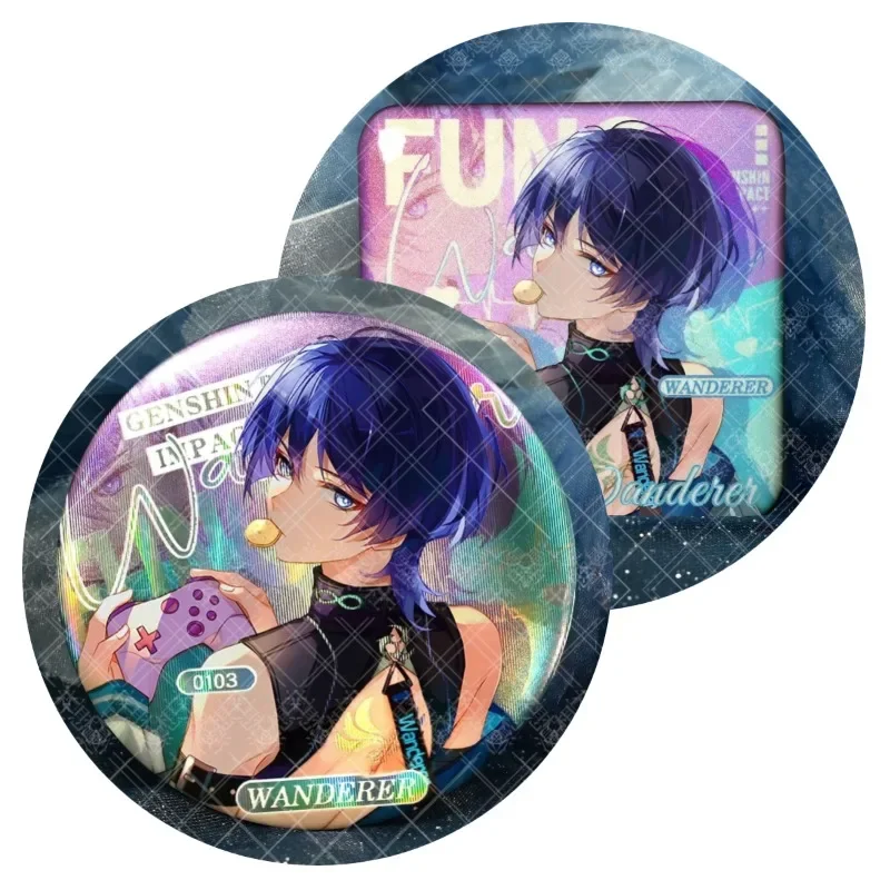 2 قطع تأثيري ظهره شارات مربعة واندرر الأبدي سيد غامض الحكمة 58 مللي متر دبابيس جمع دبوس الصدر