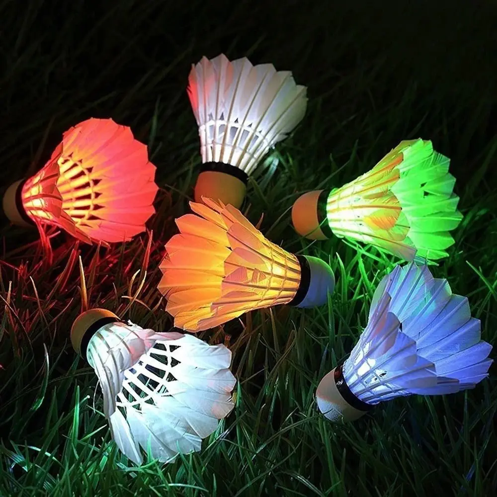 1pc Lighting Badminton Dark Night Colorful Led Lighting Sport Badminton Light Spot Shuttlecock Accessories