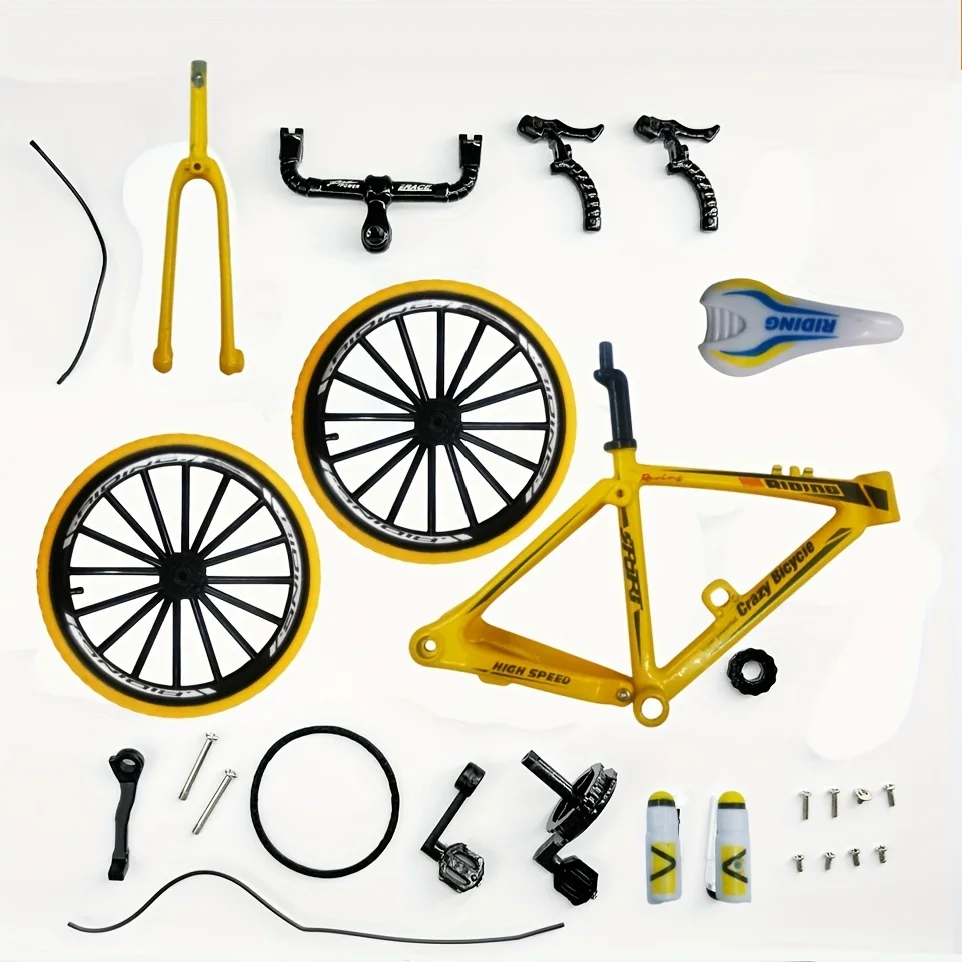 Lot de 51 mini vélos à monter soi-même, simulation 1:10 en alliage, mini vélo en fer avec gonfleur et mallette, décoration de table, cadeaux de Noël Lot de 51 mini vélos à monter soi-même, simulation 1:10 en alliage, mini vélo en fer avec gonfleur et mallette, décoration de table, cadeaux de Noël