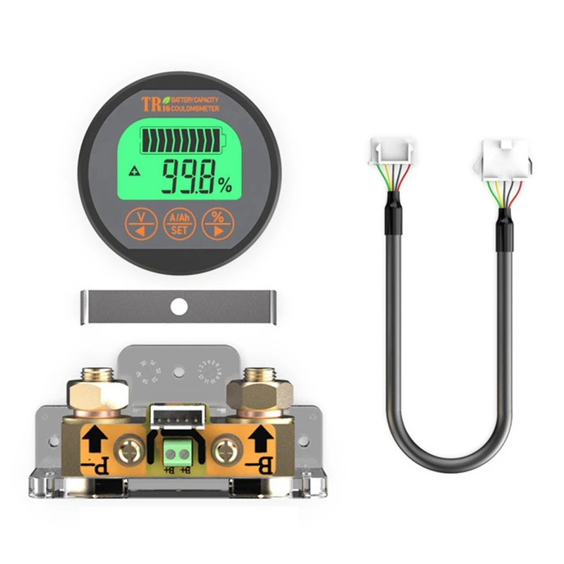 DC 8-80V 350A TR16 Battery Tester Coulomb Counter Meter Battery Capacity Indicator Ammeter Voltmeter Battery Tester