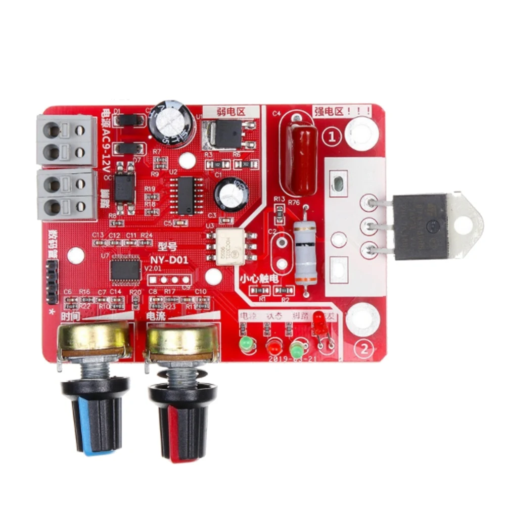 M12K-NY-D01 Spot Welder Control Board 40A 100A Digital Spot Welding Machine Time & Current Control Display Spot Welder
