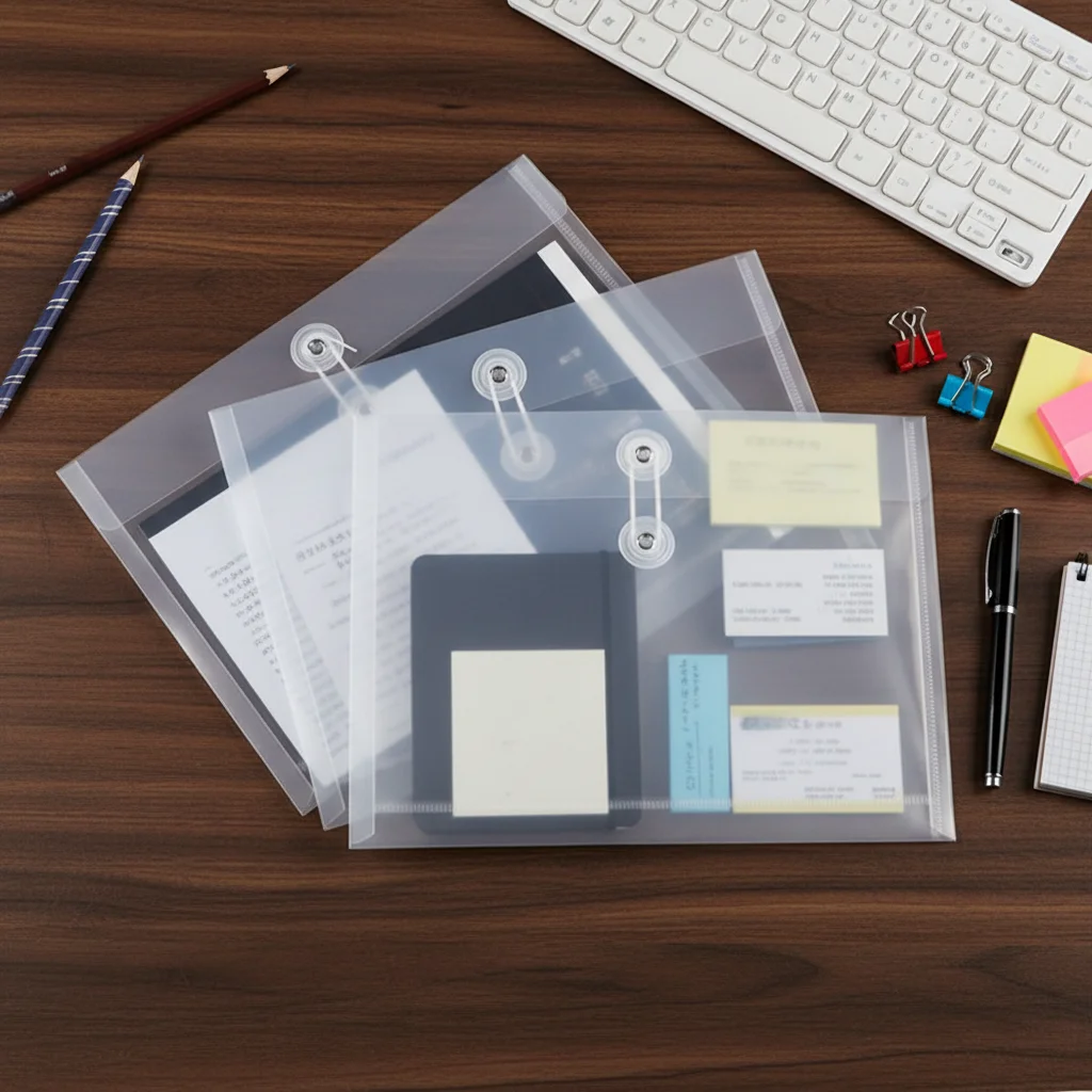 

Plastic File Folder File Bag A5/A6 Transparent Office Document Folder Stationery Bag Filling Organizer Card Paper File Holder