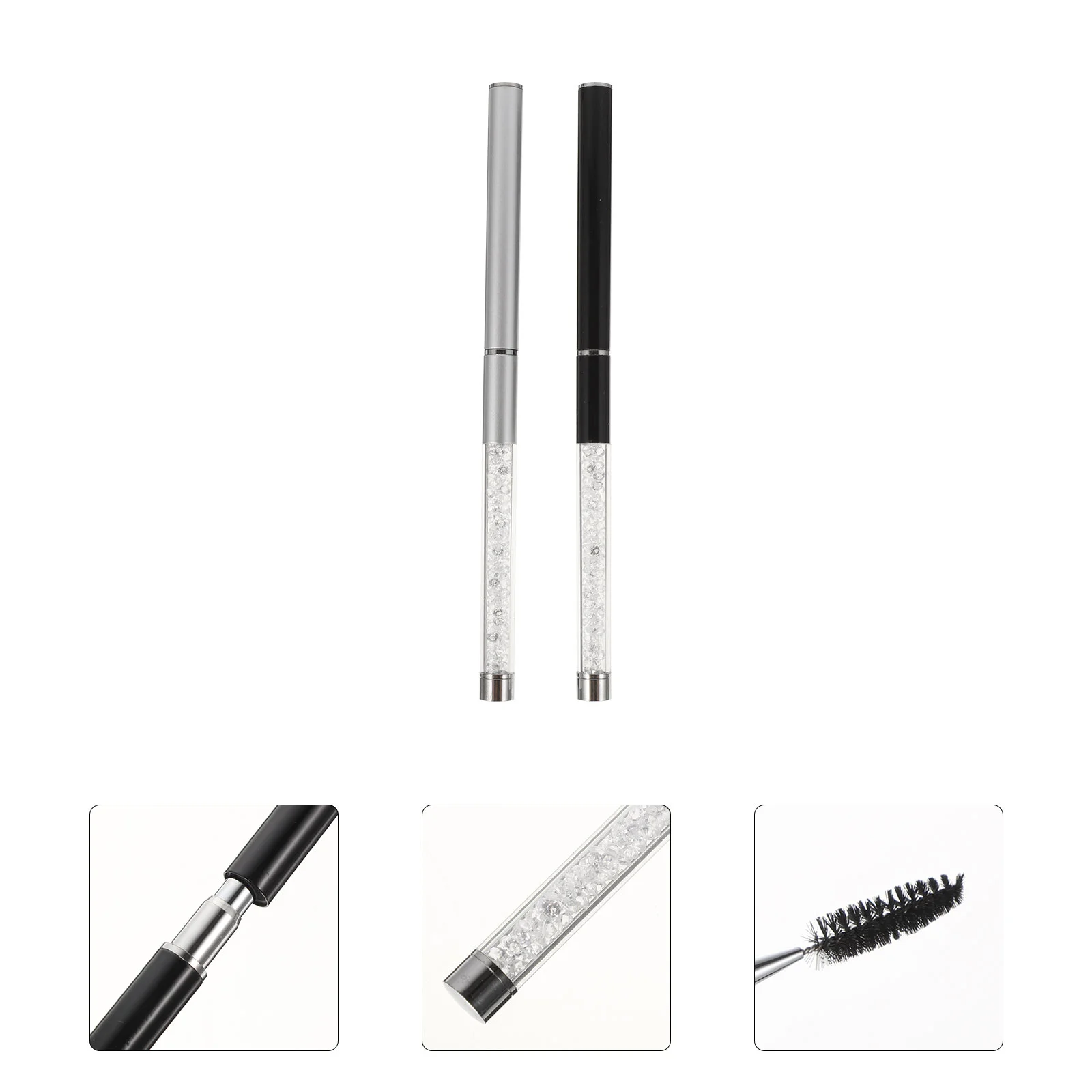 2 Stück Wimpern pinsel für Wimpern verlängerung Mascara mit Deckel Applikator Zauberstäbe Make-up