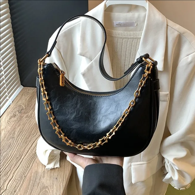 

2025 Новая роскошная сумка-тоут на цепочке для женщин, дизайнерская сумка через плечо, повседневная шикарная сумка с ремешком-цепочкой