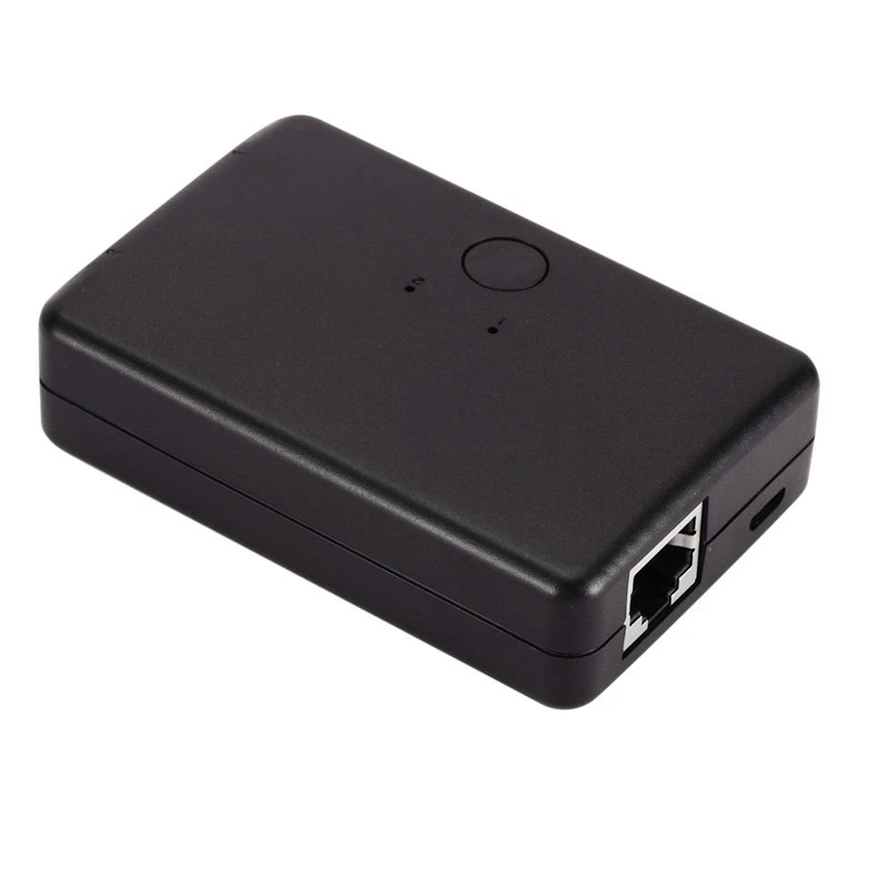 Kotak Switch jaringan Hub Mini 2 Port, saklar Splitter Rj45 adaptor Internet Ethernet komputer