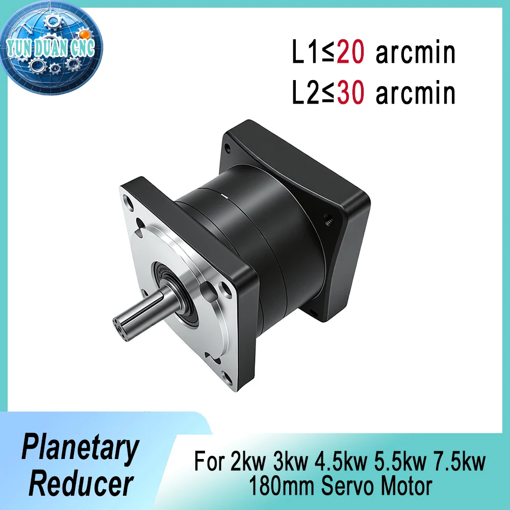 Servo Motor Planetary Reducer 35mm Input 42mm Input For 180mm Flange 2kw 3kw 4.5kw 5.5kw 7.5kw Servo Motor Step-down Gearbox
