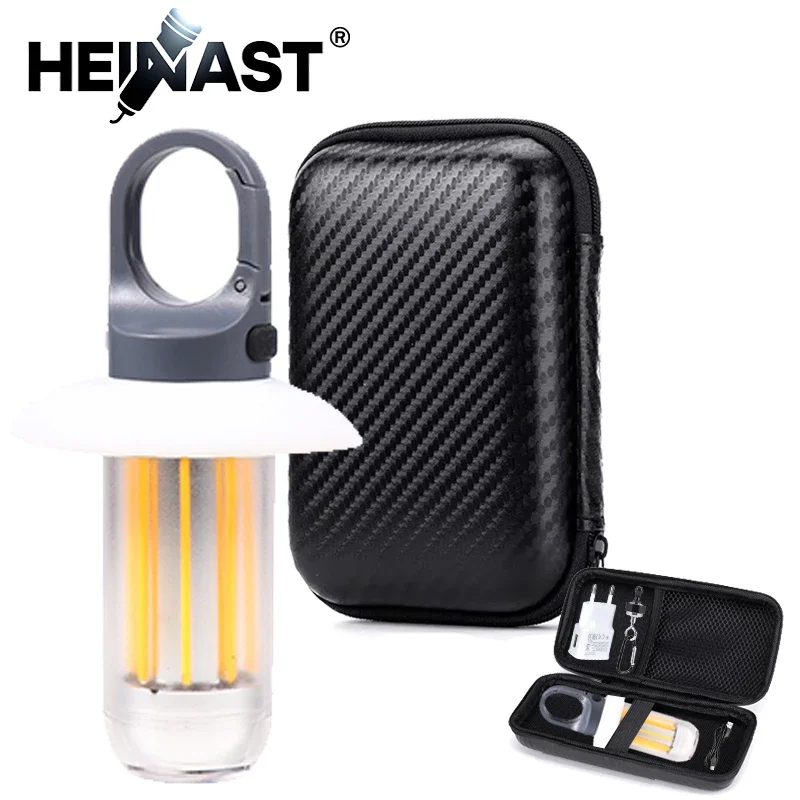 Super Bright 8 Watt Tungsten Filament Flashlight Rechargeable Hooked Camping Lamp Handheld Emergency Work Lamp Outdoor Tent Lamp
