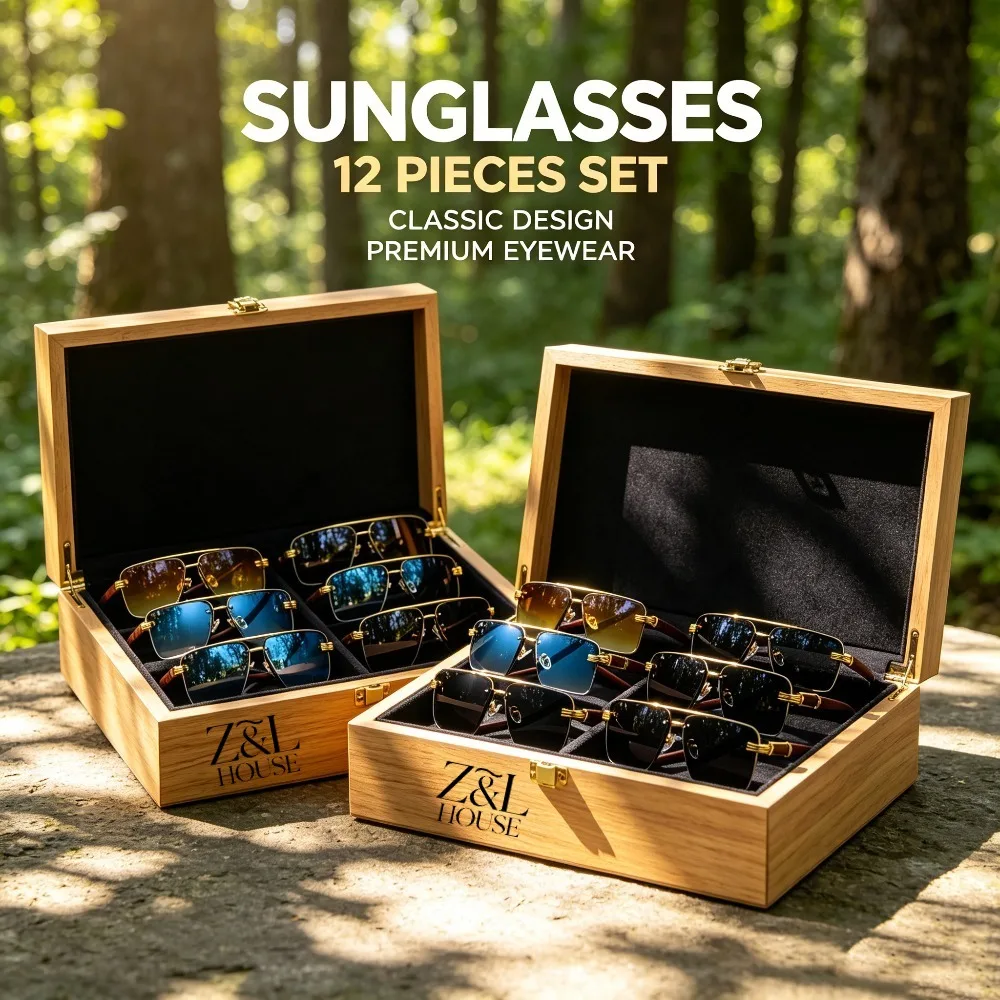12Cet super cost-effective new sunglasses trendy double beam trimmed sunglasses popular sun square glasses, metal temple decoration, ultimate high-end business style