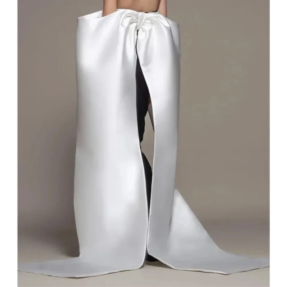 Spitze abnehmbare super große Schleife Schleppe Morden Hochzeit abnehmbare Jacke Party Winkel große Krawatte Custom 2025