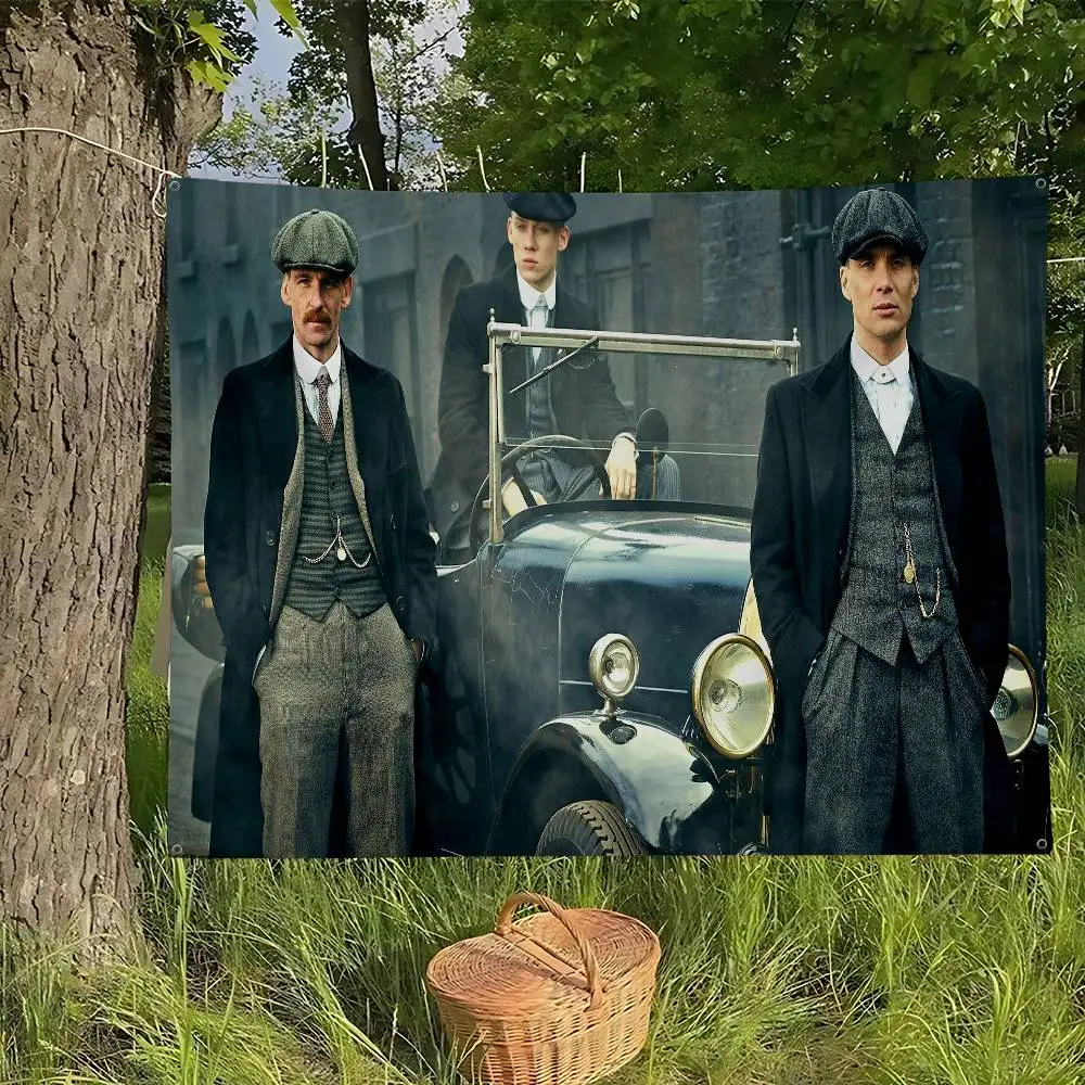 Movie P-Peaky B-Blinders Large Size Flags Printing Patterns Interesting Birthday Party Decorations Banner