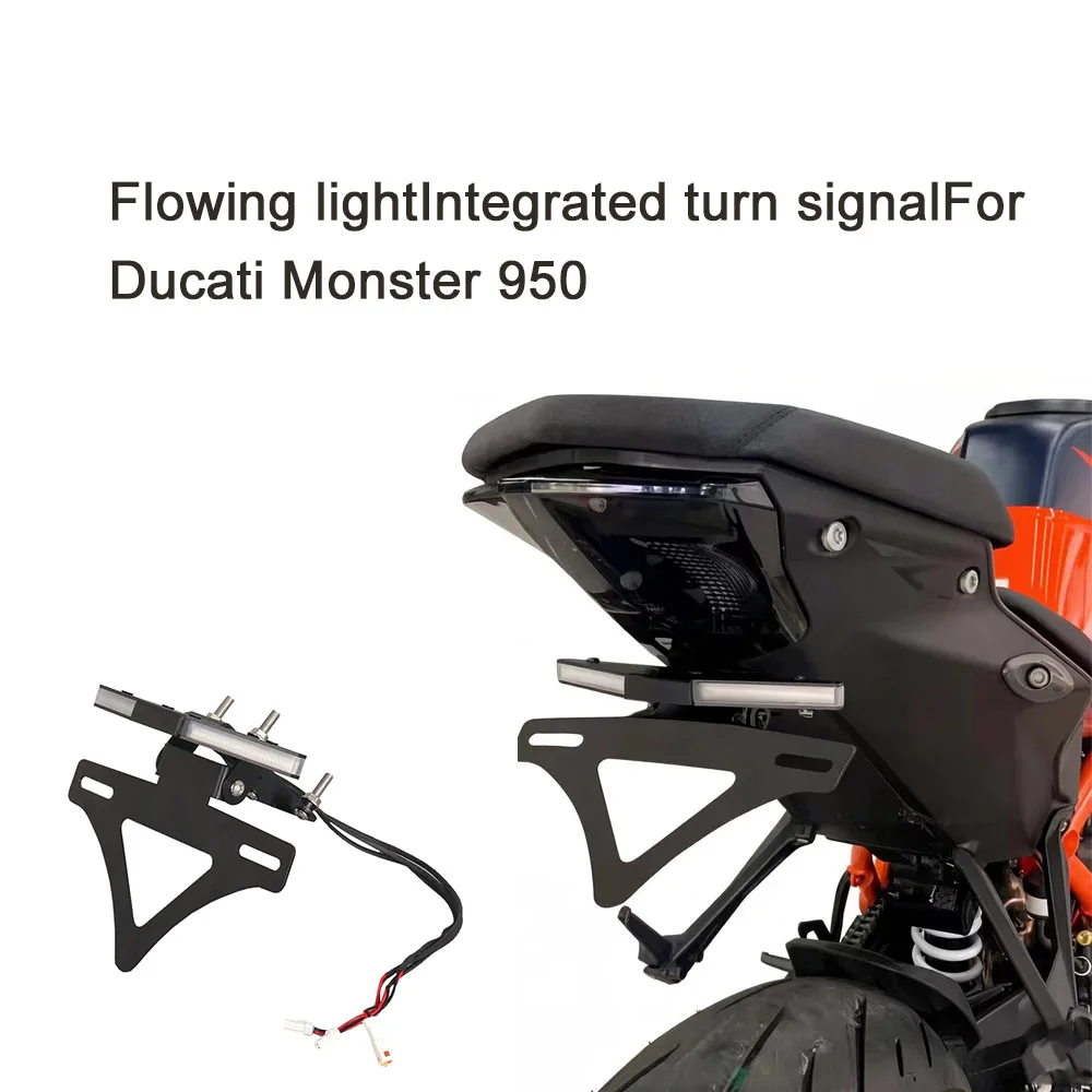 

For KTM 1290 DUKE 2023- Motorcycle parts license plate holder integrated signal light short tail license plate holder