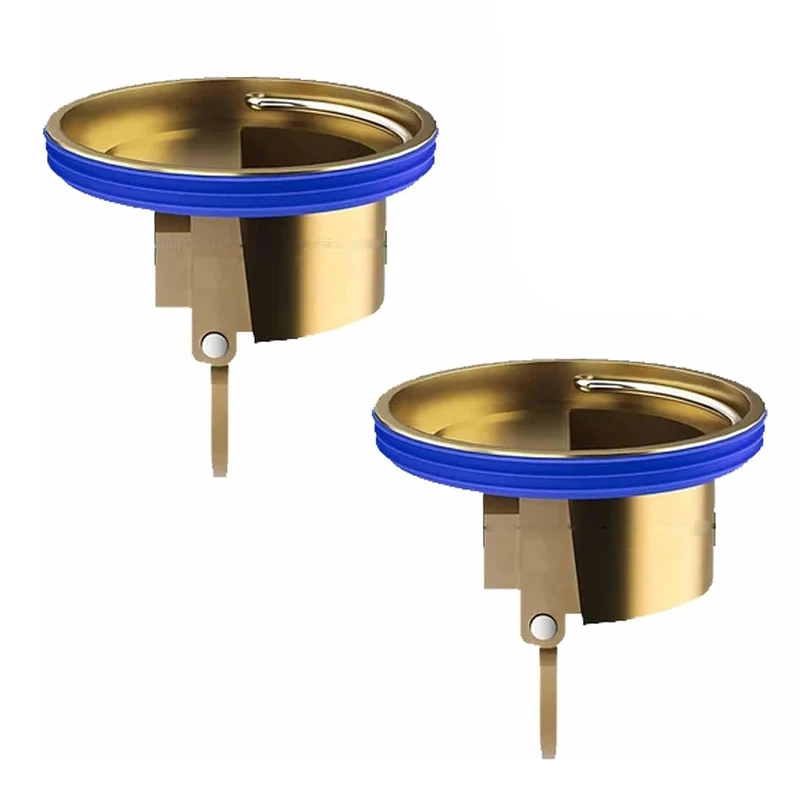 Floor Drain Odor Proof Core 2 Pcs Floor Drain Backflow Preventer, All Brass Thickened Anti-Backflow Sewer Core