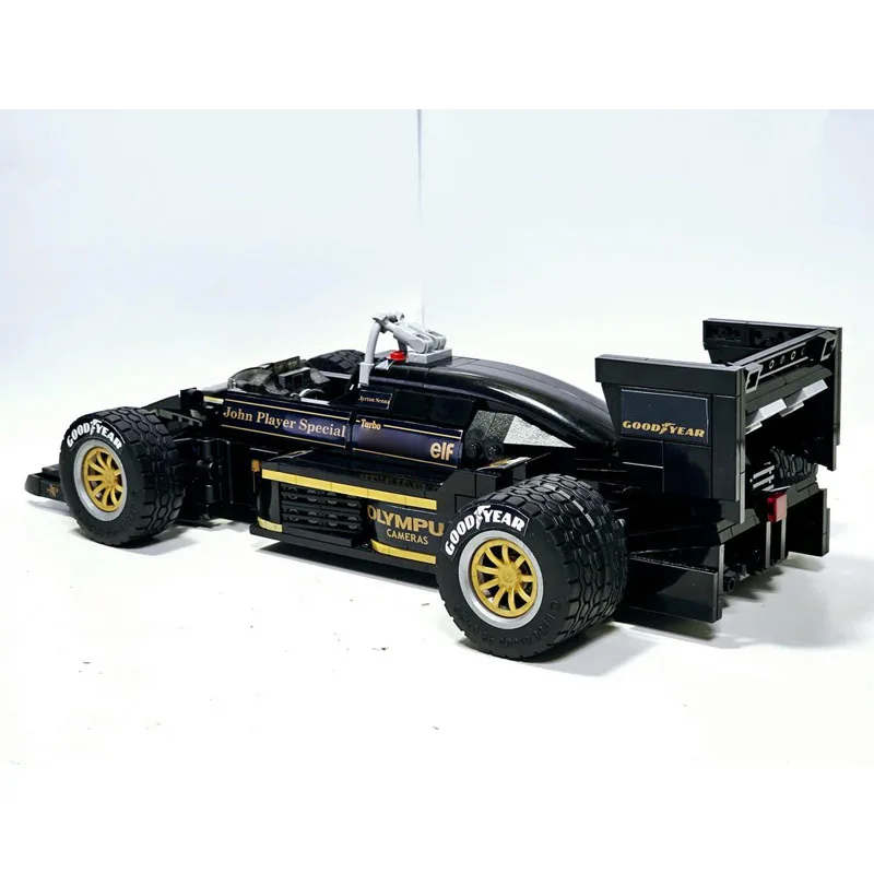 MOC- 190723   블랙 뉴 로터스 97T 포뮬러 자동차 빌딩 블록 모델 808 PartsMOC 크리 에이 티브 보이 키즈 생일 빌딩 블록 장난감 선물