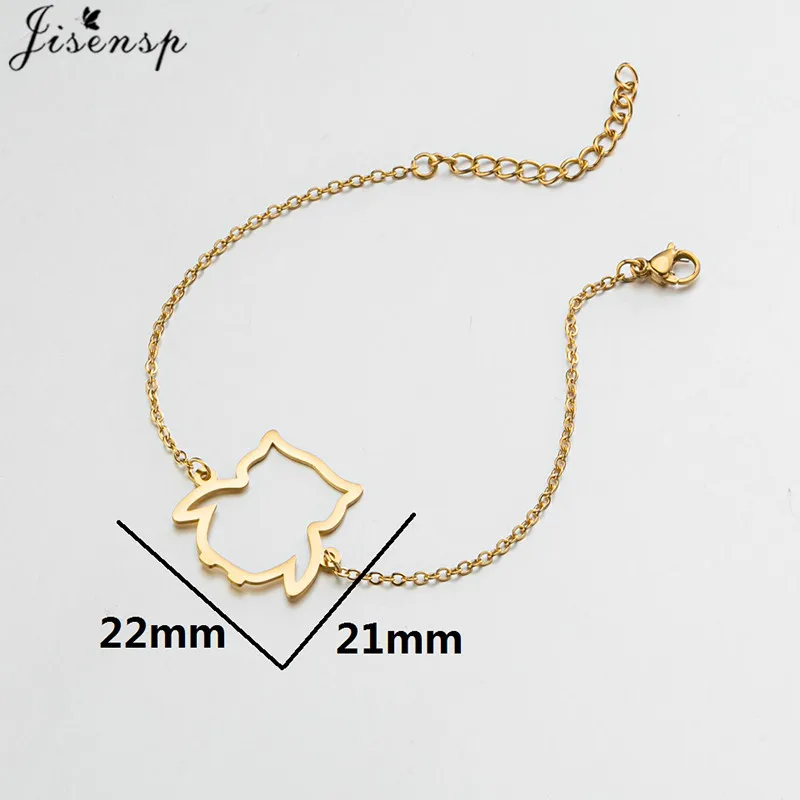 Bransoletki ze zwierzętami ze stali nierdzewnej dla kobiet Origami Fox Cat Dog Horse Butterfly Bransoletki Bangles Party Biżuteria Akcesoria