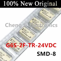 10PCS   G6S-2F-TR-3VDC 、G6S-2F-TR-5VDC 、G6S-2F-TR-12VDC 、G6S-2F-TR-24VDC   SMD-8    New Original Signal Relay    G6S-2F