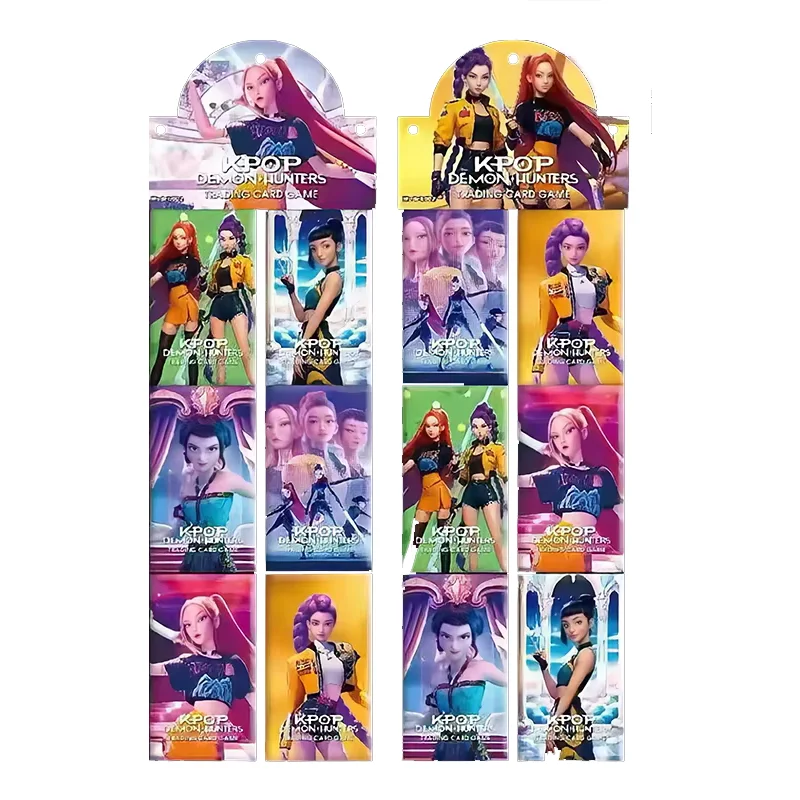 72/288pcs Anime KPop Demon Hunters Figure Collection Card Battle Carte Board Game HUNTR X Rumi Mira Zoey Trading Card Toy
