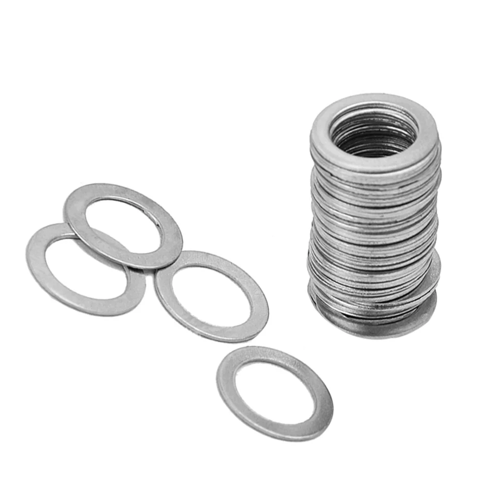 

50Pcs Stainless Steel Flat Washer 9mm Guitar Jack Nuts Set for Electric Guitar Bass Instrument Socket Replacement Parts