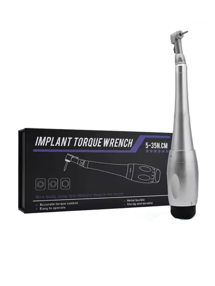 

Universal Dental Implant Torque Wrench with 12 Driver Head Kit Hand Driver Screw Handpiece Dental Implant Tool