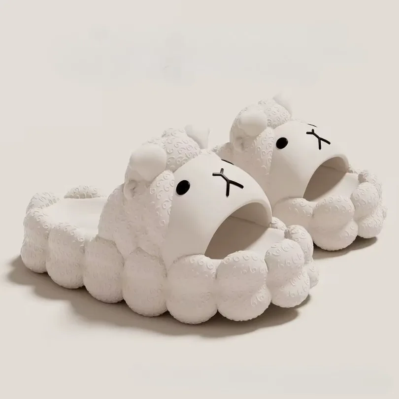 

House Flip Flops Slipper Women Summer Kawai sheep Cloud Sandals Beach Slides Home Casual Room Shoes Platform Flat Female Men NEW