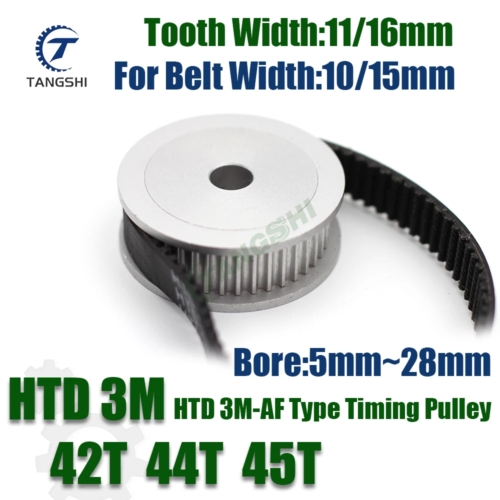 

HTD 3M 42 Teeth 44 Teeth 45 Teeth Timing Pulley Bore 5mm~28mm For Belt Width 6/10/15/20mm HTD 3M 42T 44T 45T Timing Pulley
