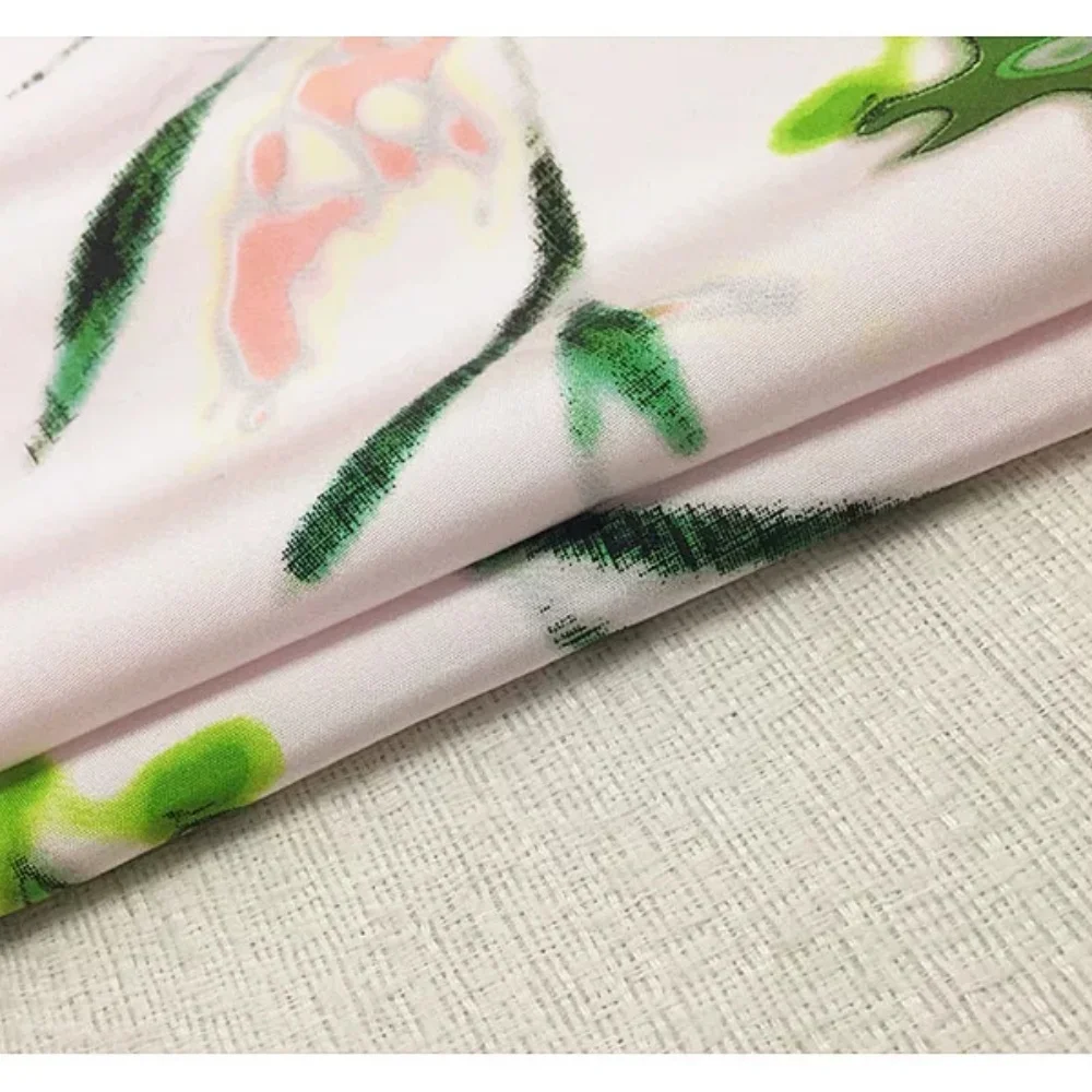 Factory Natural Mulberry Beautiful Floral Pattern Design Attractive Price Silk Dupion Fabric for Summer Women Dress Garment Suit