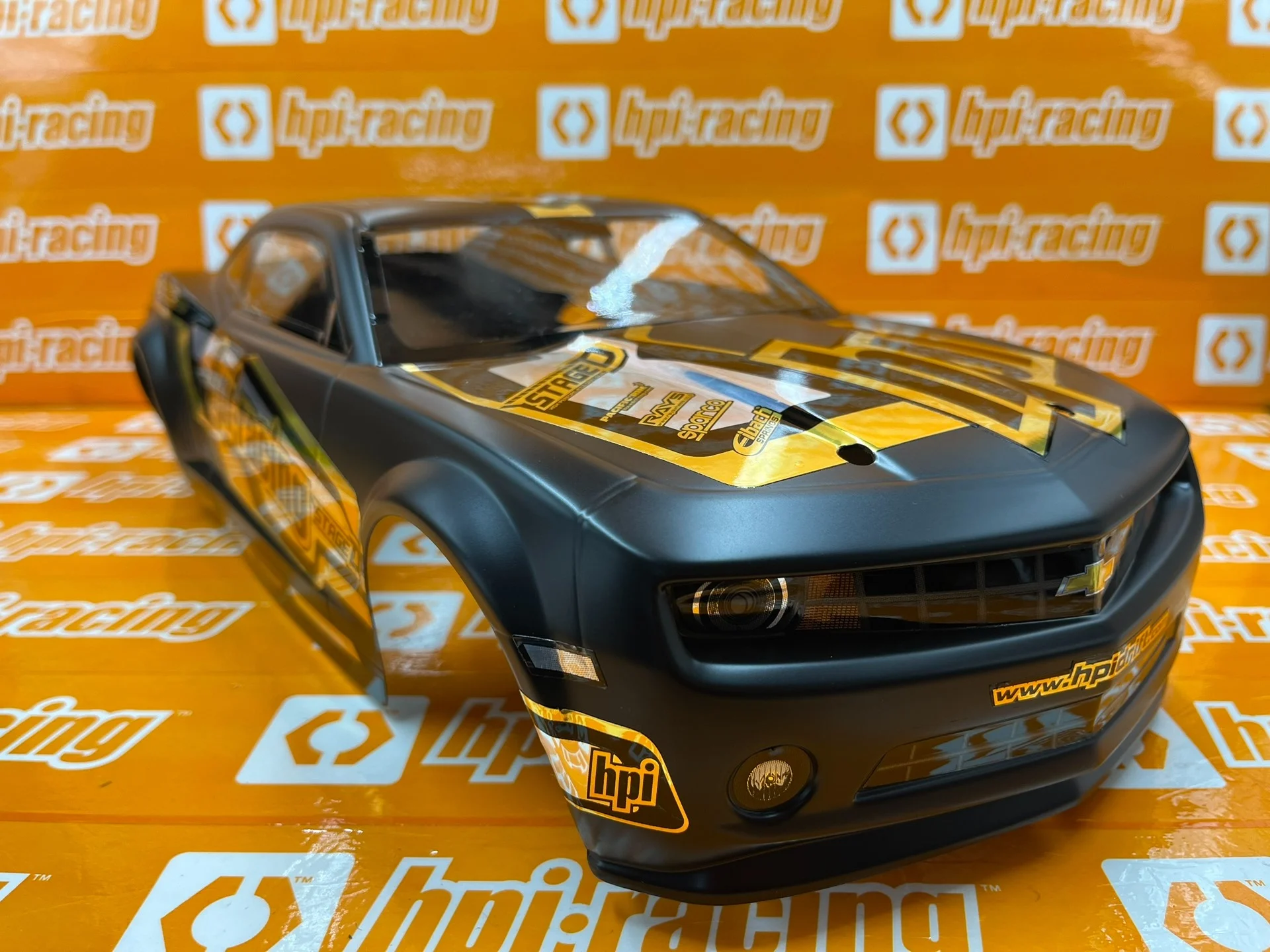 

HPI 1/10 Chevrolet Camaro Bumblebee Oil Room Electric Room Flat Sports Car Shell Original Factory Genuine