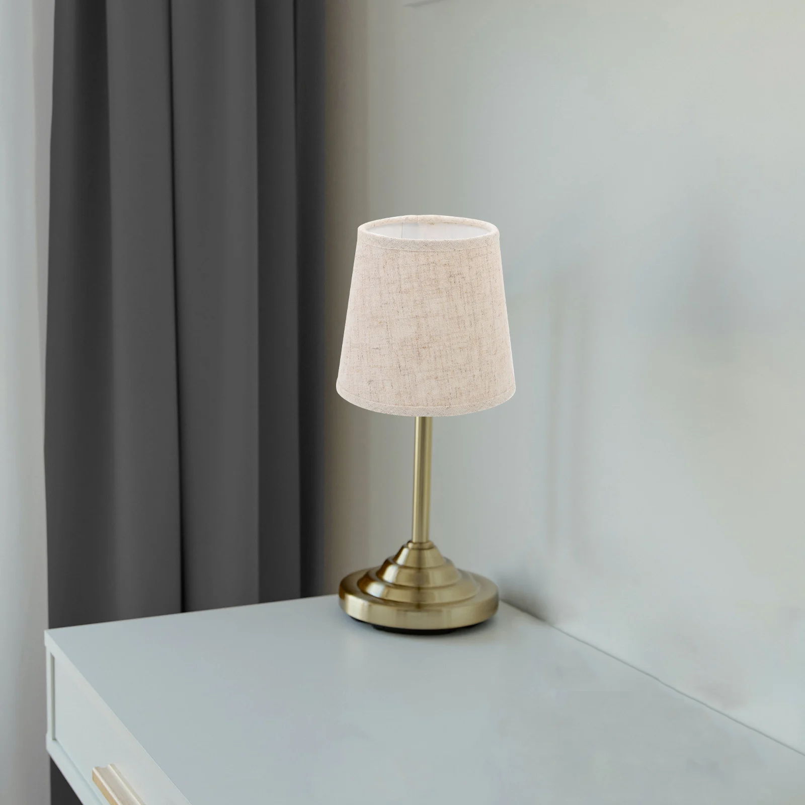 

2pcs Lampshade Table Desk Bedside Fabric Light Shade Cloth Cover E14 Base Soft Lighting Effect Household Decor