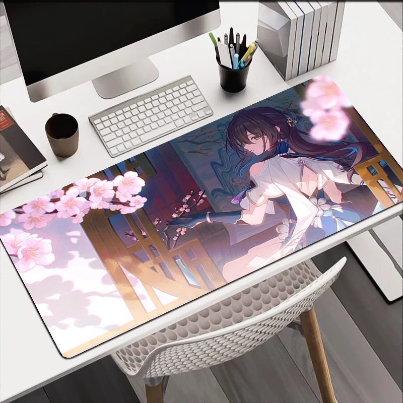 

Honkai Star Rail Ruan Mei Mouse Pad HD Kawaii Desk Mat PC Gaming Cabinet Keyboard Pad 900x400 Mousepad Laptop Large Anime Carpet