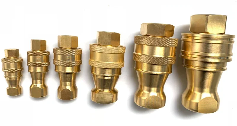 أنابيب المياه الهيدروليكية النحاسية، موصل سريع لتبريد الهواء، قالب درجة حرارة عالية، فوهة مياه، شاحنة صرفية ذاتية الغلق