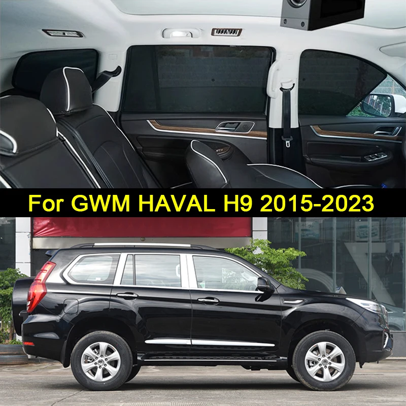 

For GWM HAVAL H9 2015-2023 Magnetic Car Sunshade Shield Front Windshield Curtain Car Side Window Sunshades Privacy Accessories