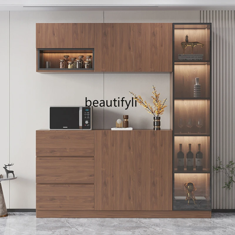 

Modern Light Luxury Dining Side Wine Cabinet Integrated Locker Living Room Wall Tea Cabinet Household Minimalist Storage Cabinet