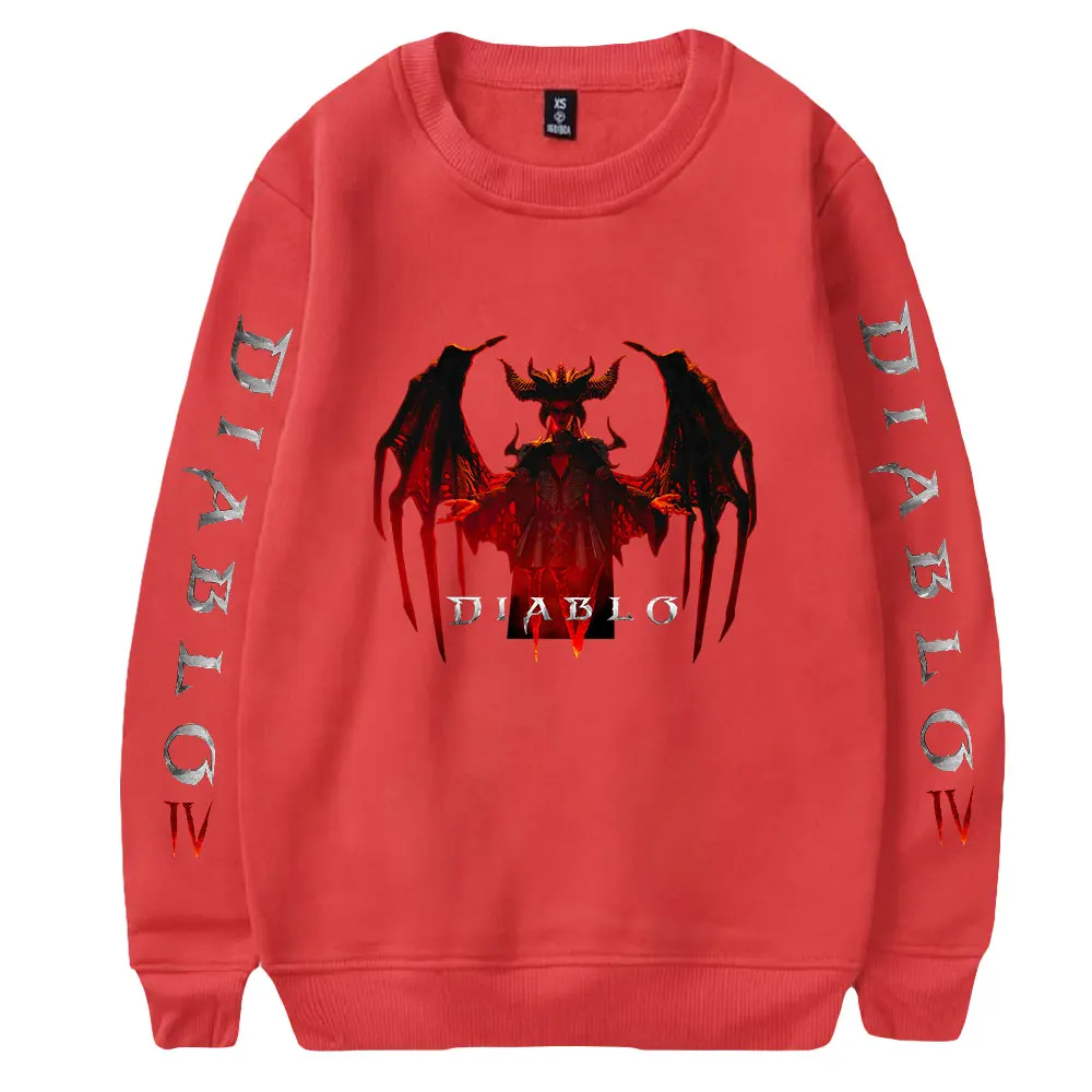 D diablo IV girocollo felpa da uomo battle game felpe senza cappuccio manica lunga cosplay felpa casual pullover