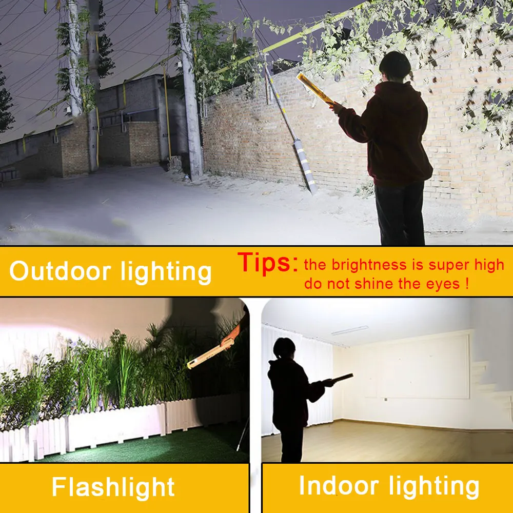 108/156/210 LED Magnetic Work Light with Hook USB Rechargeable Portable Underhood Work Lamp Bar For Car Repair Outdoor Lighting - Image 4