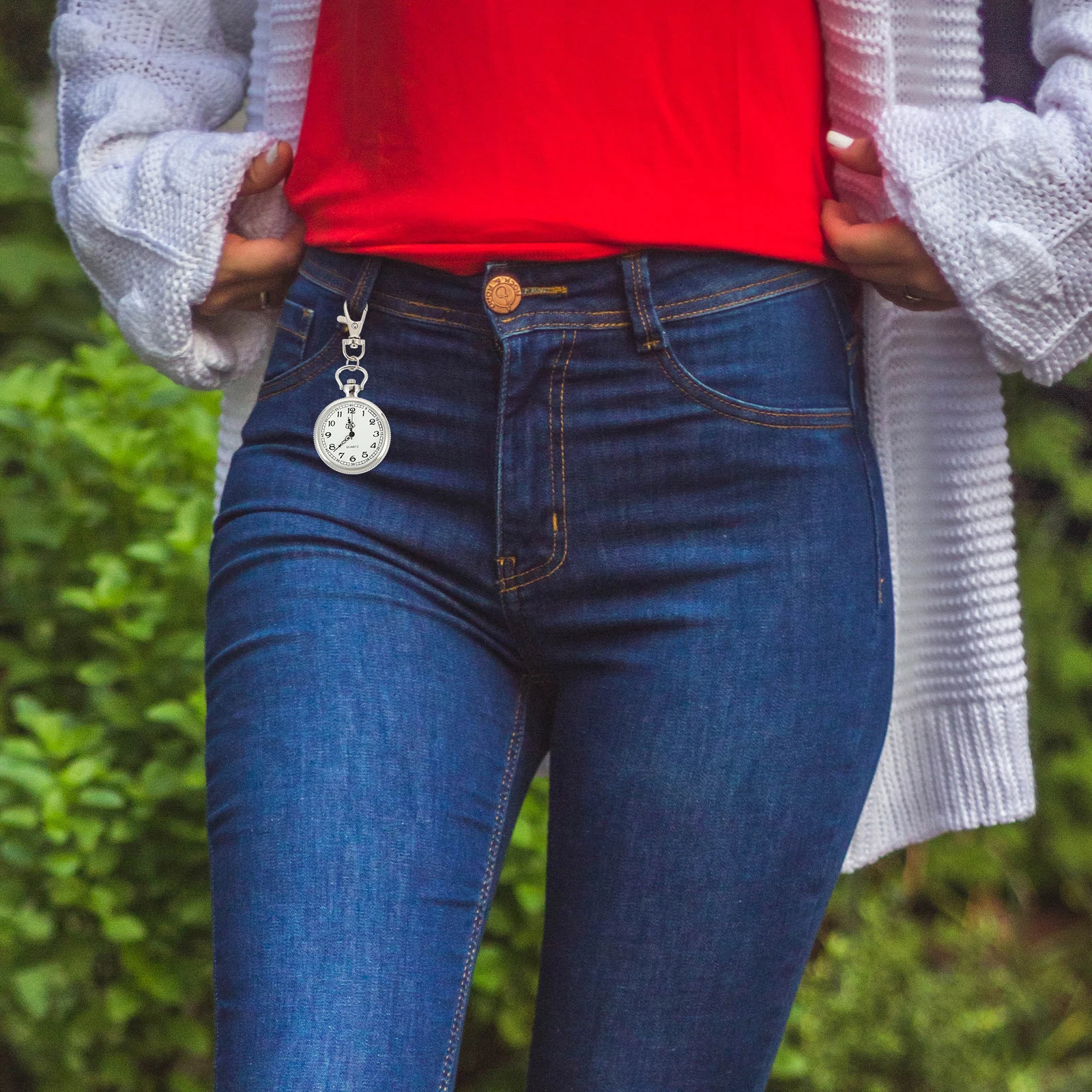 Orologio da petto alla moda per studenti di medicina, infermieri Fob in acciaio inossidabile con lancetta dei secondi