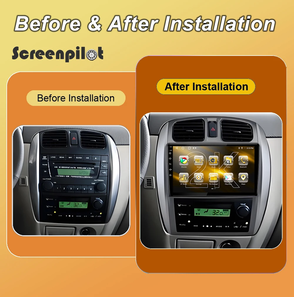 Android 16 Car Radio Stereo For Mazda & Haima Premacy 2001 2002 2003-2009 2K QLED Multimidia Player GPS Carplay Android Auto RDS