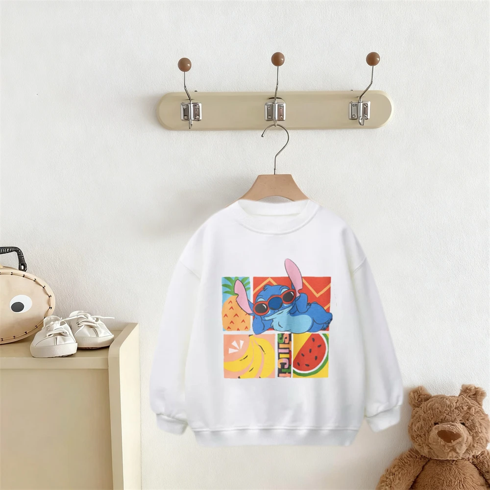 الفتيات الطفل بلوزات طويلة الأكمام ميني بلوزات مطبوعة 2025 ربيع الخريف ارتداء نمط جديد الاطفال الجولة الرقبة هوديس لباس خارجي