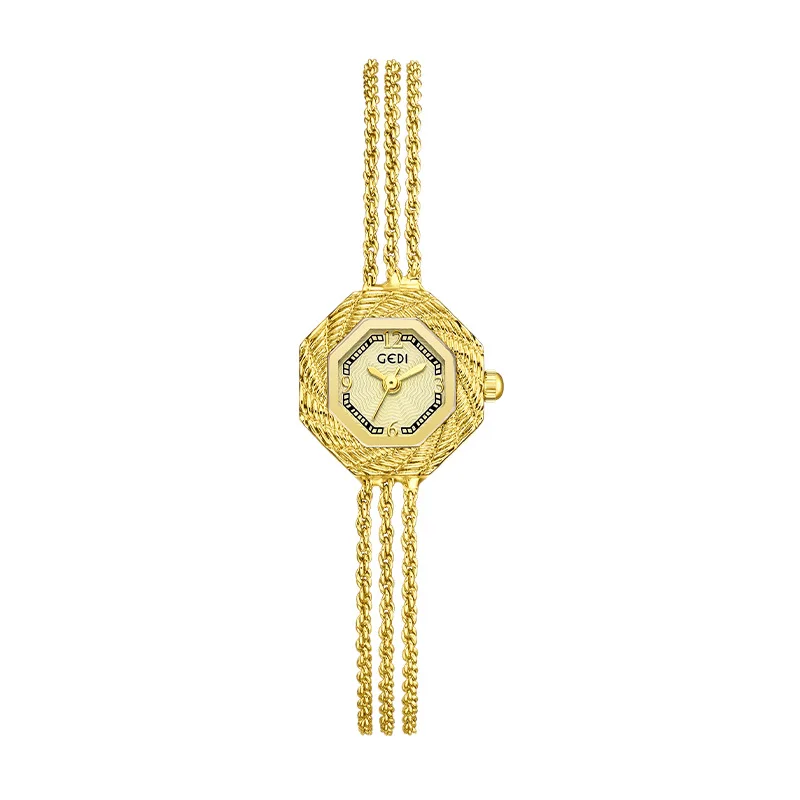 

Высококачественные часы-браслет с бахромой Маленькие и изысканные кварцевые часы-браслет с восьмиугольным дизайном