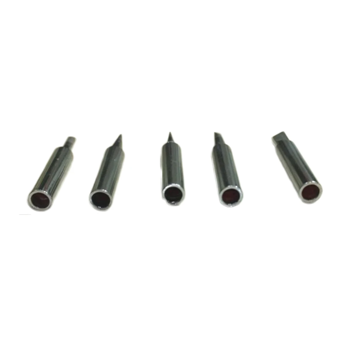 5Pcs Silver Soldering Iron Tips with High Quality and Hardness for 900M/933/376/907/913/951/898D/852D+ Iron Station