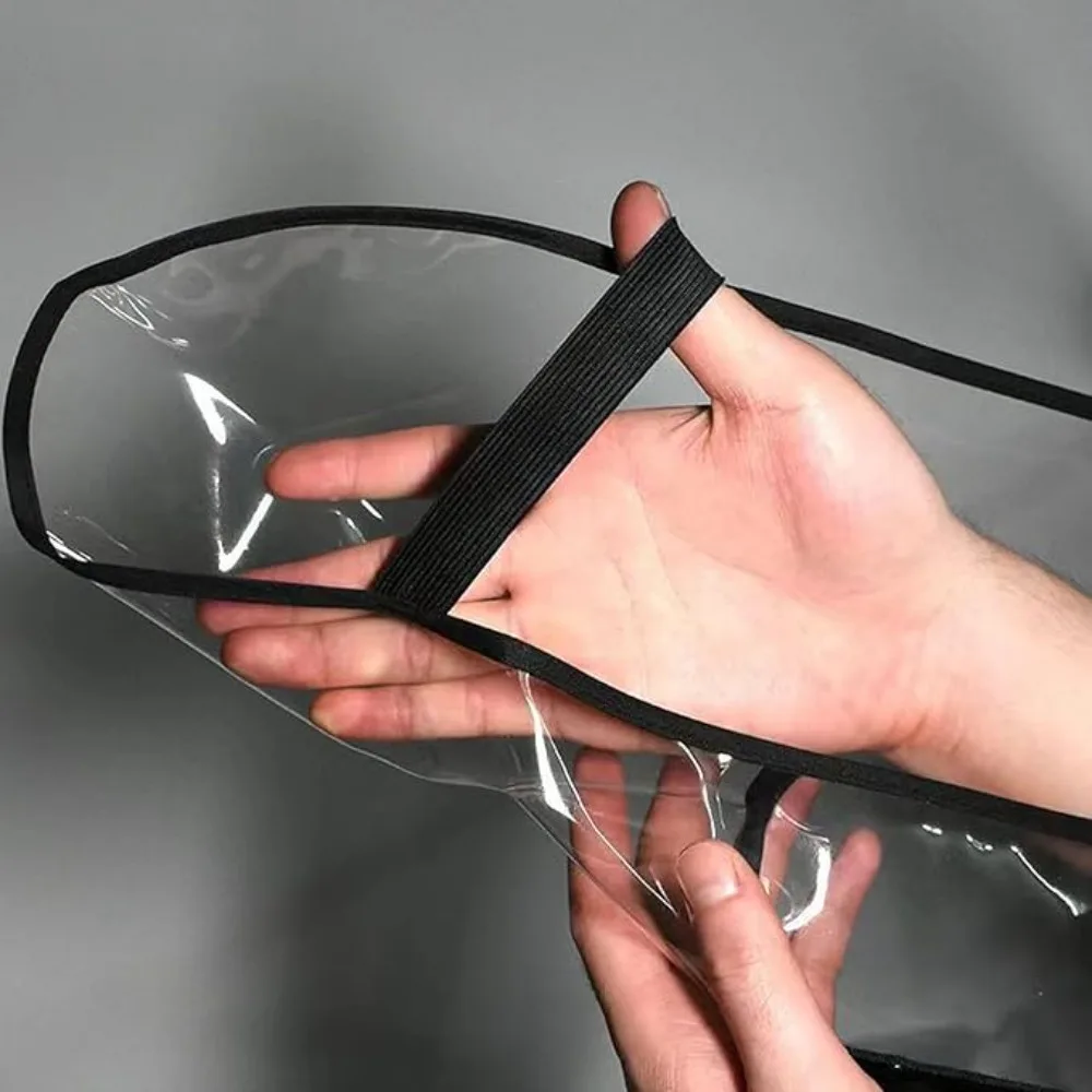 Elastische Schuhüberzüge mit transparentem Design, wasserdicht, staubdicht, einfach zu tragen, für Friseursalons und den Heimgebrauch, Schuhschutz – Detail 3