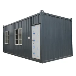 The wave rock wool board container house has a simple and firm structure and is suitable for the construction site scenic factor