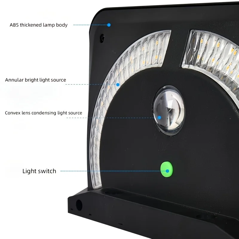 مصباح جداري خارجي جديد يعمل بالطاقة الشمسية مع مستشعر رادار مقاوم للماء لإضاءة الحديقة في الفناء والبستنة والفيلا والشرفة
